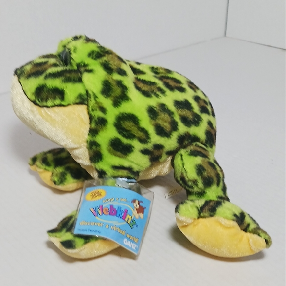 Webkinz Bull Frog with Sealed Tag and Code HM114 10” Ganz Plush - Picture 10 of 10